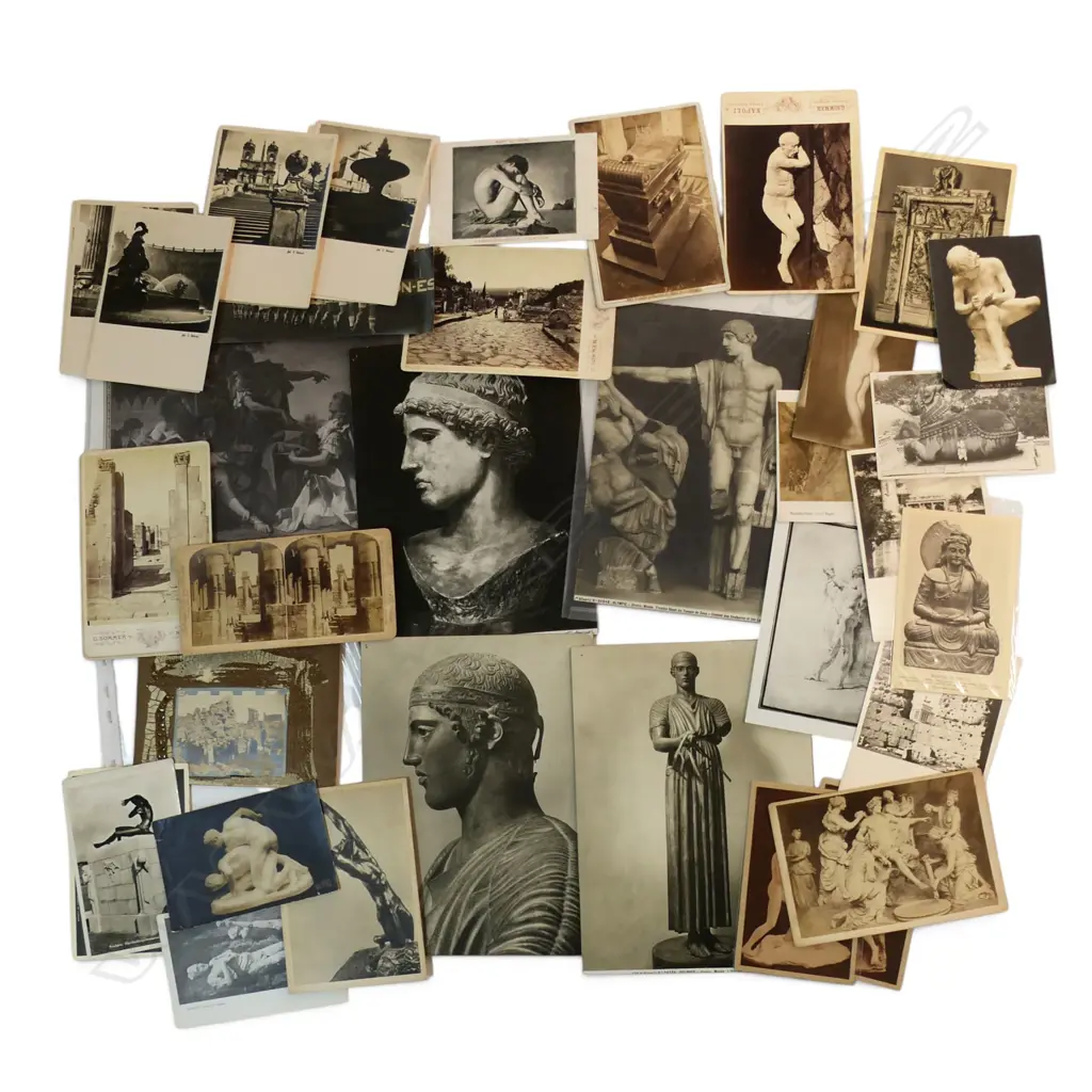 COLLECTION VINTAGE PHOTOS OF ART/HISTORICAL SITES ETC some postcards included Image 1++